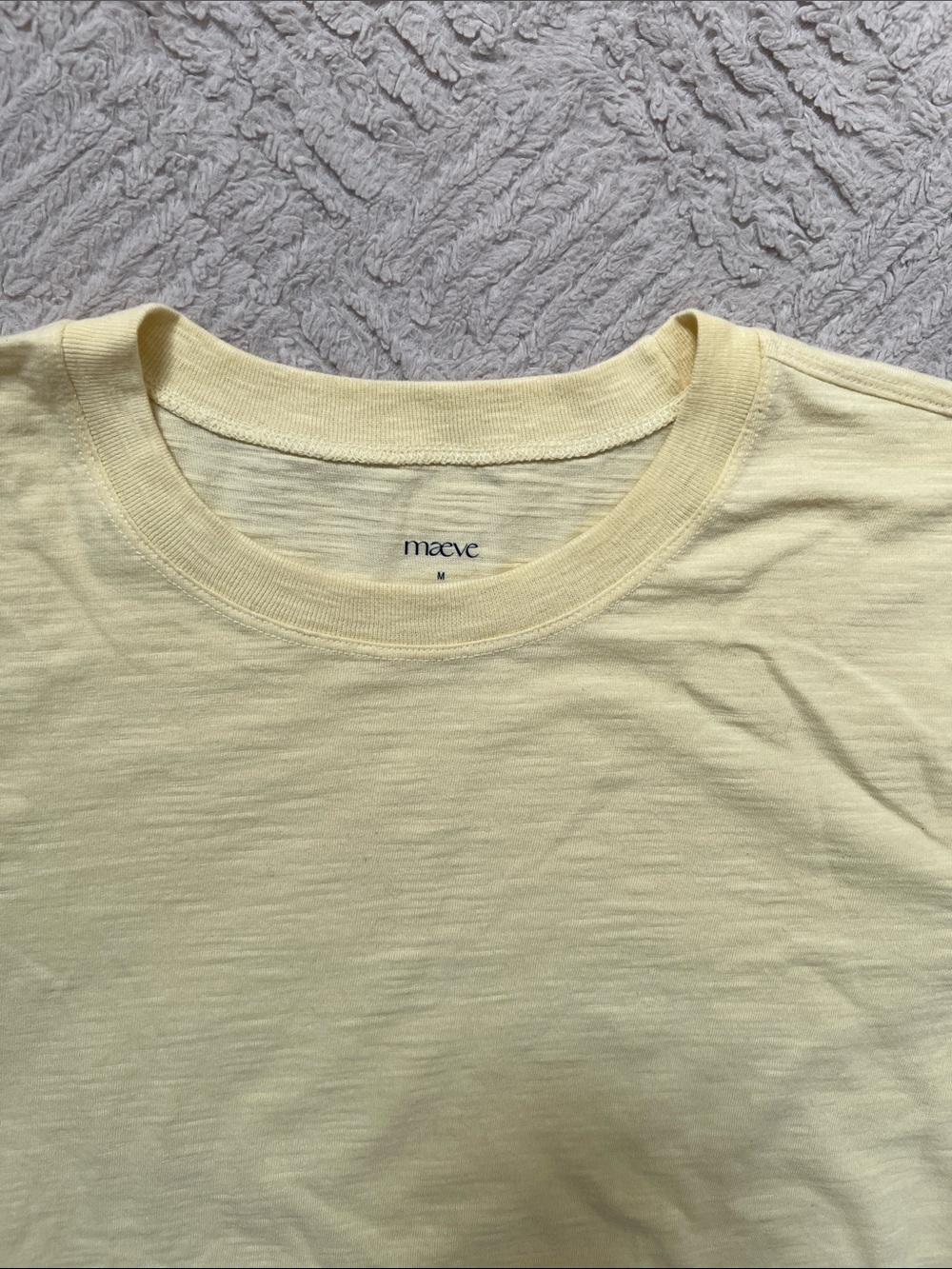 Maeve yellow Corey Crewneck boxy t-shirt, 100% cotton, Size Medium, NWT - Picture 9 of 16